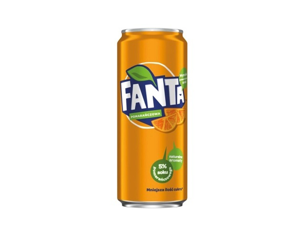 Fanta pomarańczowa puszka slim 330ml (zgrzewka 24 szt.)